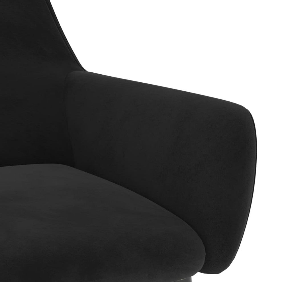 vidaXL Dining Chairs 4 pcs Black Velvet