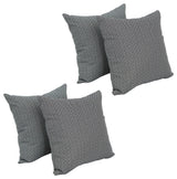 17" Jacquard Throw Pillows With Inserts, Set of 4, Hazeltsb Domino