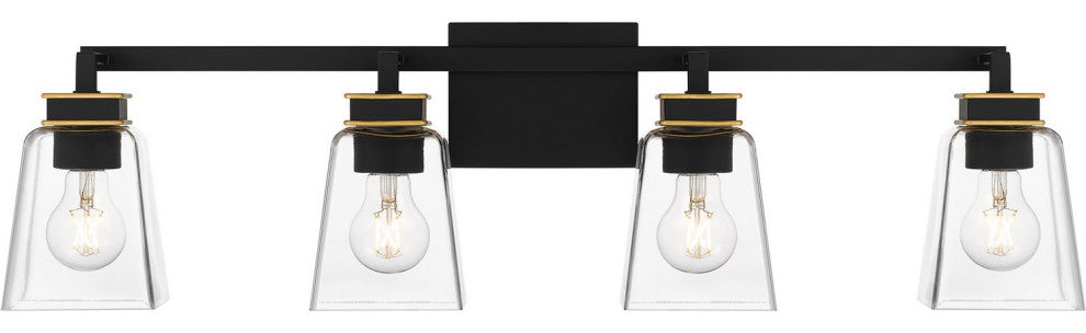 Almany 4-Light Bath, Matte Black