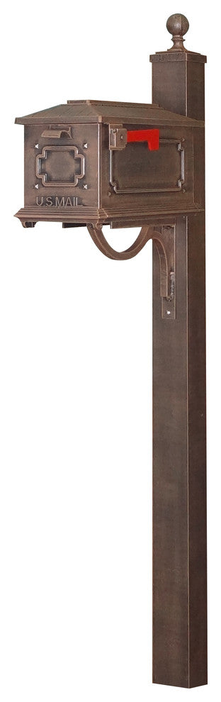 Kingston Curbside Mailbox with Springfield Mailbox Post