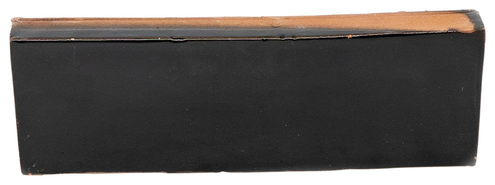 Hand Painted 2x6 Solid Color Moroccan Tile ,Black
