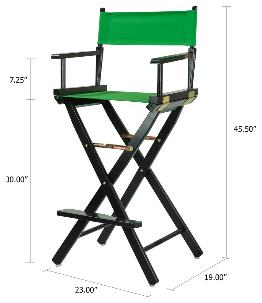 030" Director's Chair Black Frame-Green Canvas