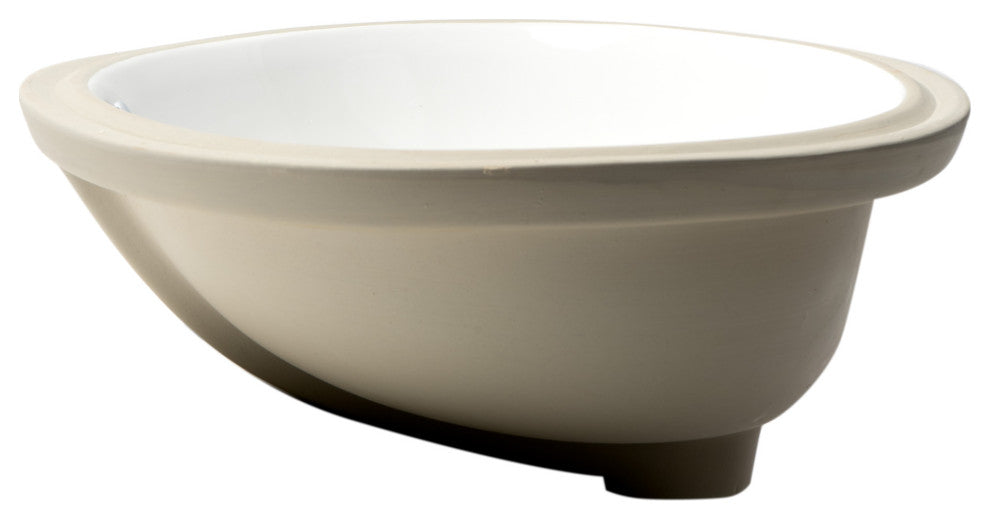 ALFI brand ABC602 White 23" Oval Undermount Ceramic Sink