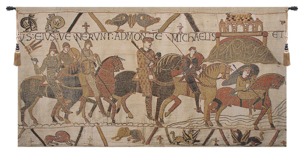 Bayeux Mont St Michael, Wall Tapestry, 26"x48"