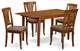 5 Pc Small Dinette Set Table With Leaf And 4 Kitchen Dining Chairs