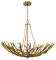 Regina Andrew River Reed Basin Chandelier, Antique Gold Leaf, Gold