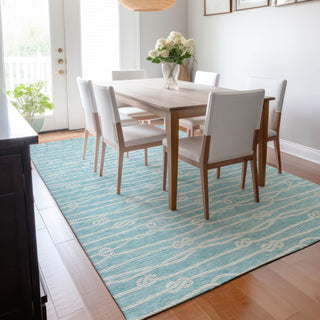Addison Premium Washable Mayfield AMF152 Blue 3' x 5' Rug