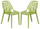 LeisureMod Modern Cornelia Dining Chair, Set of 2