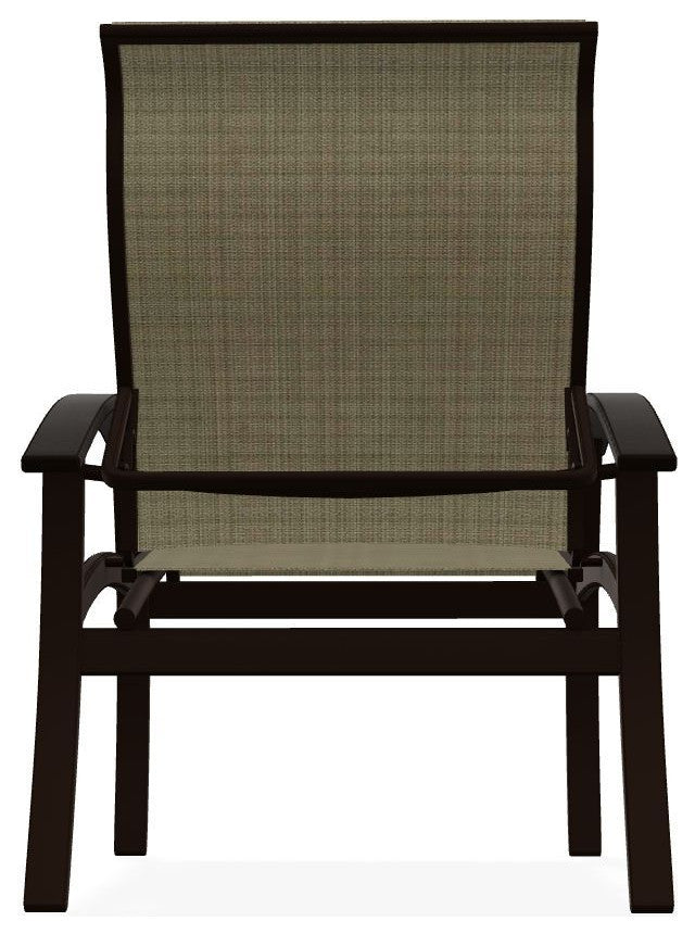 Belle Isle Sling Adjustable Outdoor Dining Chair, Elevation Stone/Kona