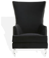 Safavieh Couture Geode Modern Wingback Chair, Black