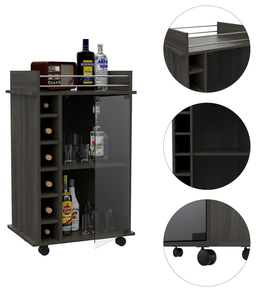 Huali Bar Cart, Espresso