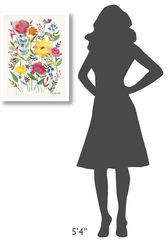 "Watercolor Flowers III" Digital Paper Print by Anne Tavoletti, 20"x26"