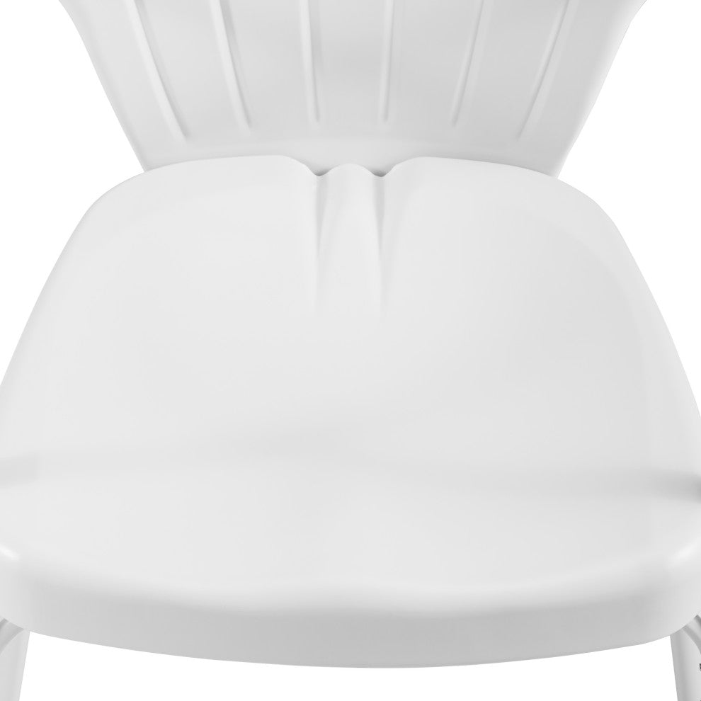 Ridgeland 5-Piece Outdoor Dining Set, White Gloss