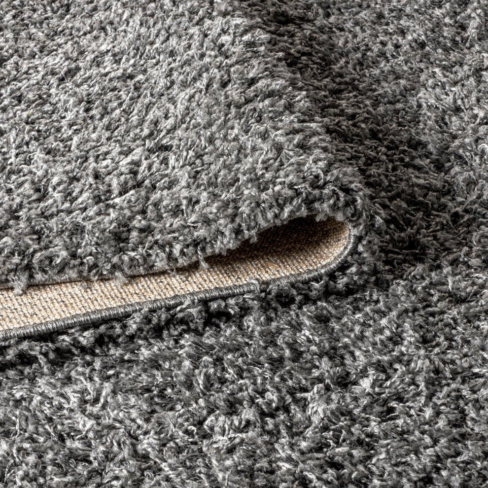 Mercer Shag Plush Tassel Area Rug, Charcoal, 3 X 5