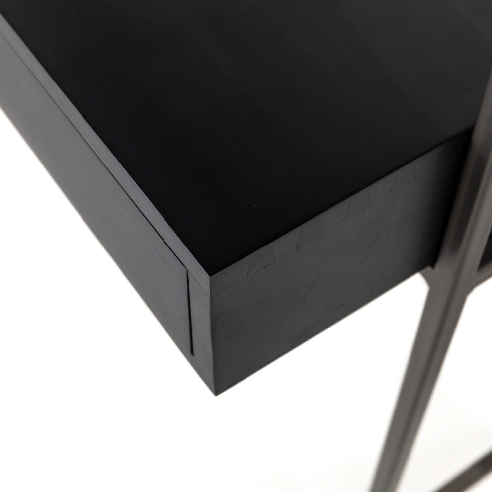 Trey Modular Wall Desk-Black Wash Poplar