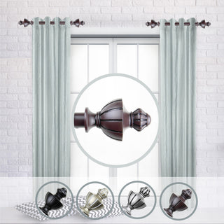 Jacob Side Curtain Rods 12-20", Mahogany