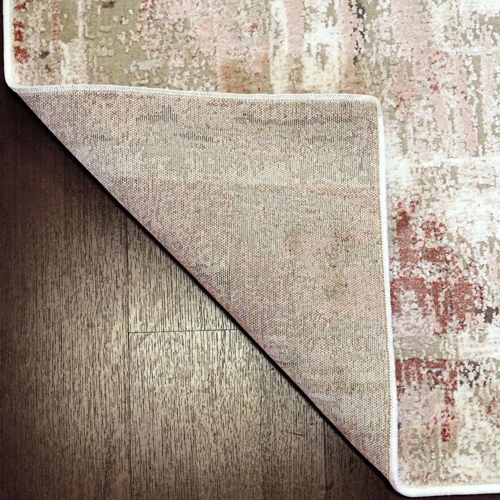 Chateau Beige and Blush Area Rug, 3.6'x5.6'