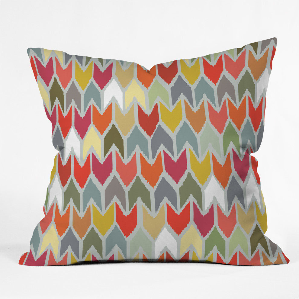 Deny Designs Sharon Turner Beach House Ikat Chevron Outdoor Throw Pillow