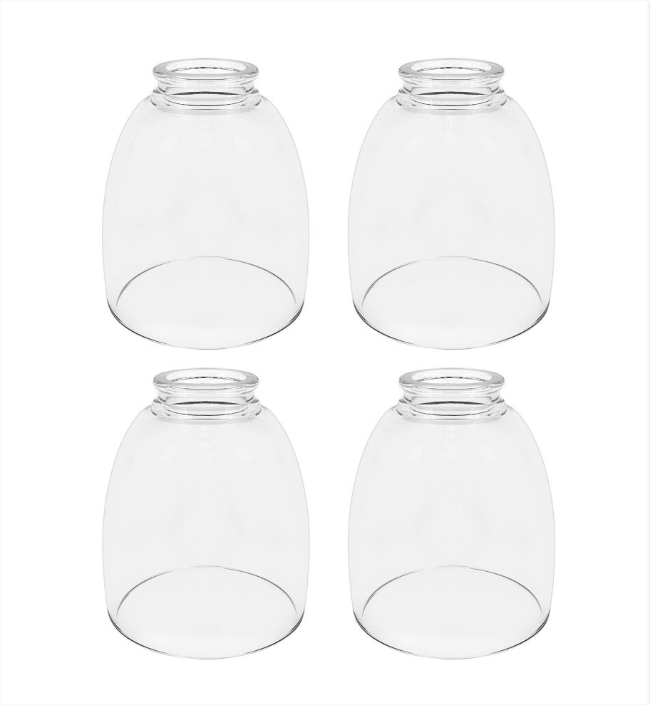 Aspen Creative 23073-4 Clear Replacement Glass Shade, 4 Pack