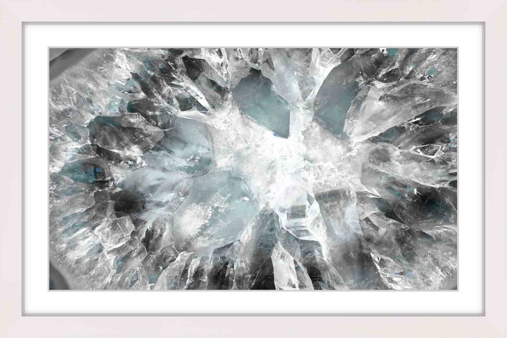 "Crystalline White" Framed Art Print