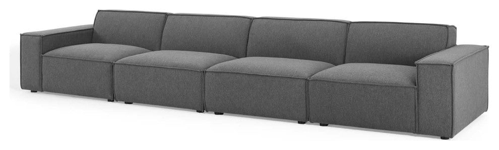 Sectional Sofa Set, Fabric, Dark Gray, Modern, Living Lounge Hospitality