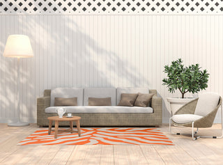 5' x 7' Animal Stripe Spring Chenille Indoor/Outdoor Rug