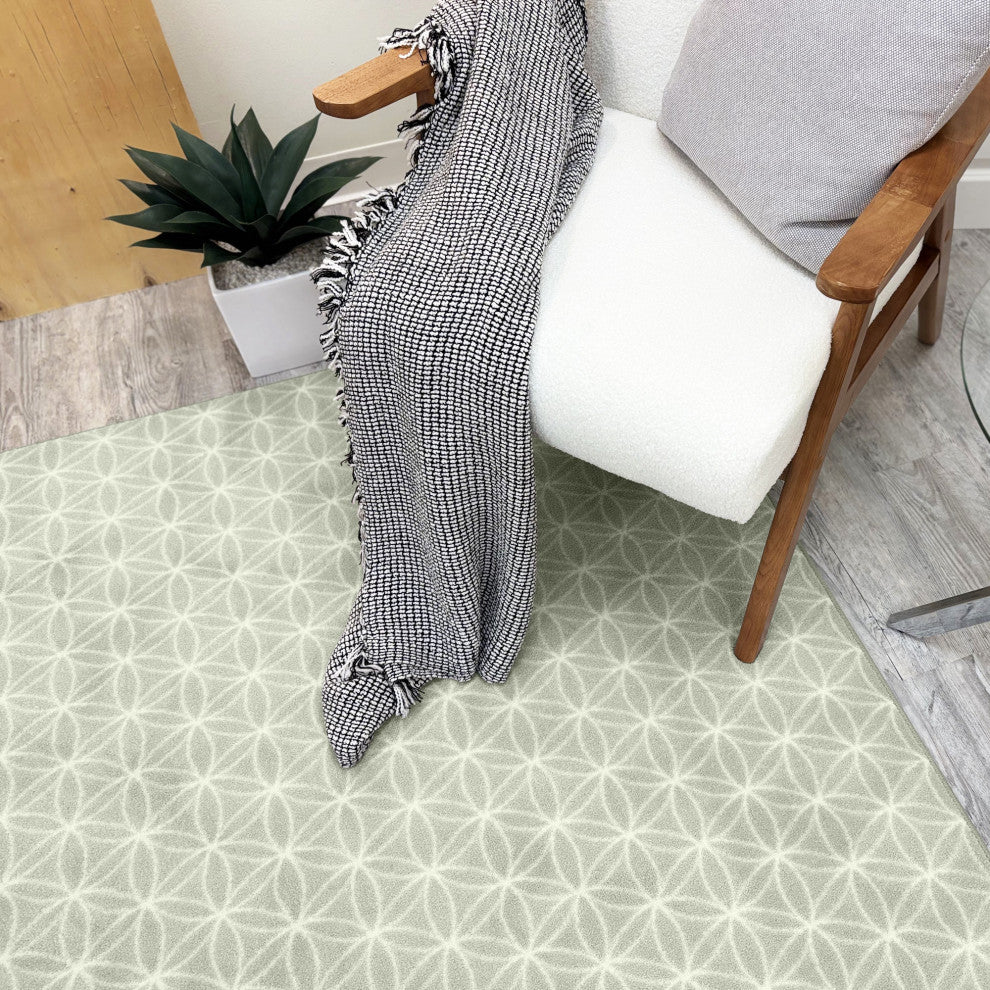 EYELET Soft Tactesse Nylon Area Rug with Anti-Stain Protection, Aquatic, 6'x9'