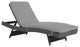 Sojourn Outdoor Patio Sunbrella Chaise Canvas Gray