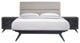 Modern Urban Contemporary 3-Piece Set Queen Size Bedroom Set, Gray Fabric Wood