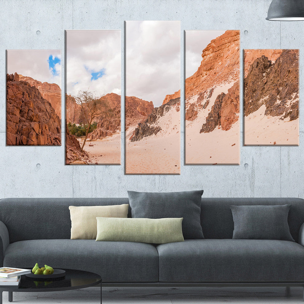 "Fantastic Panorama of White Canyon" Wall Art Landscape, 5 Panels, 60"x32"