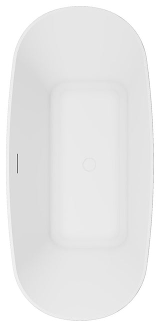 Azagra Soaking Bathtub, Matte White Finish, 67" X 31.5"