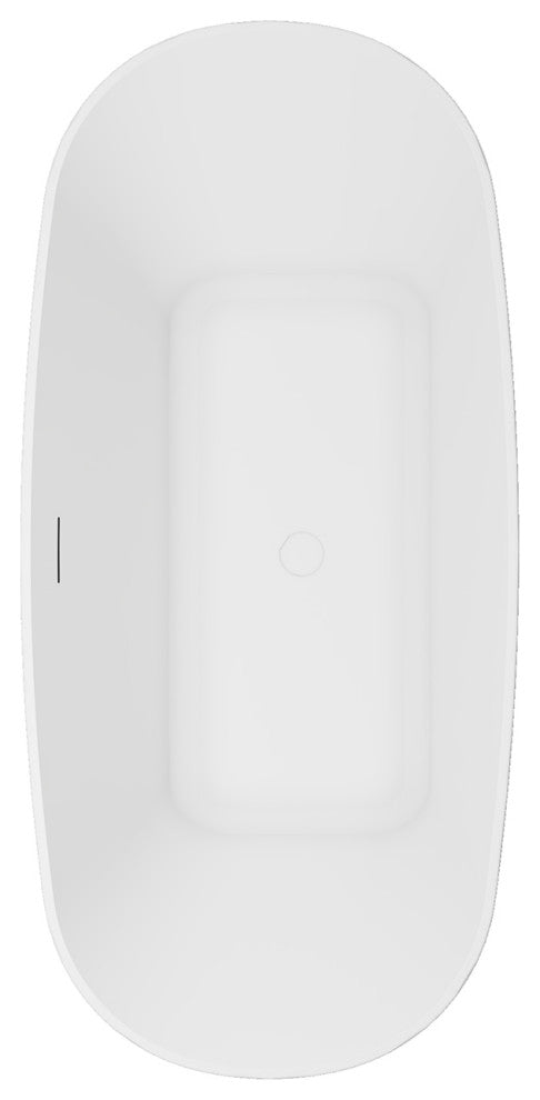 Azagra Soaking Bathtub, Matte White Finish, 67" X 31.5"
