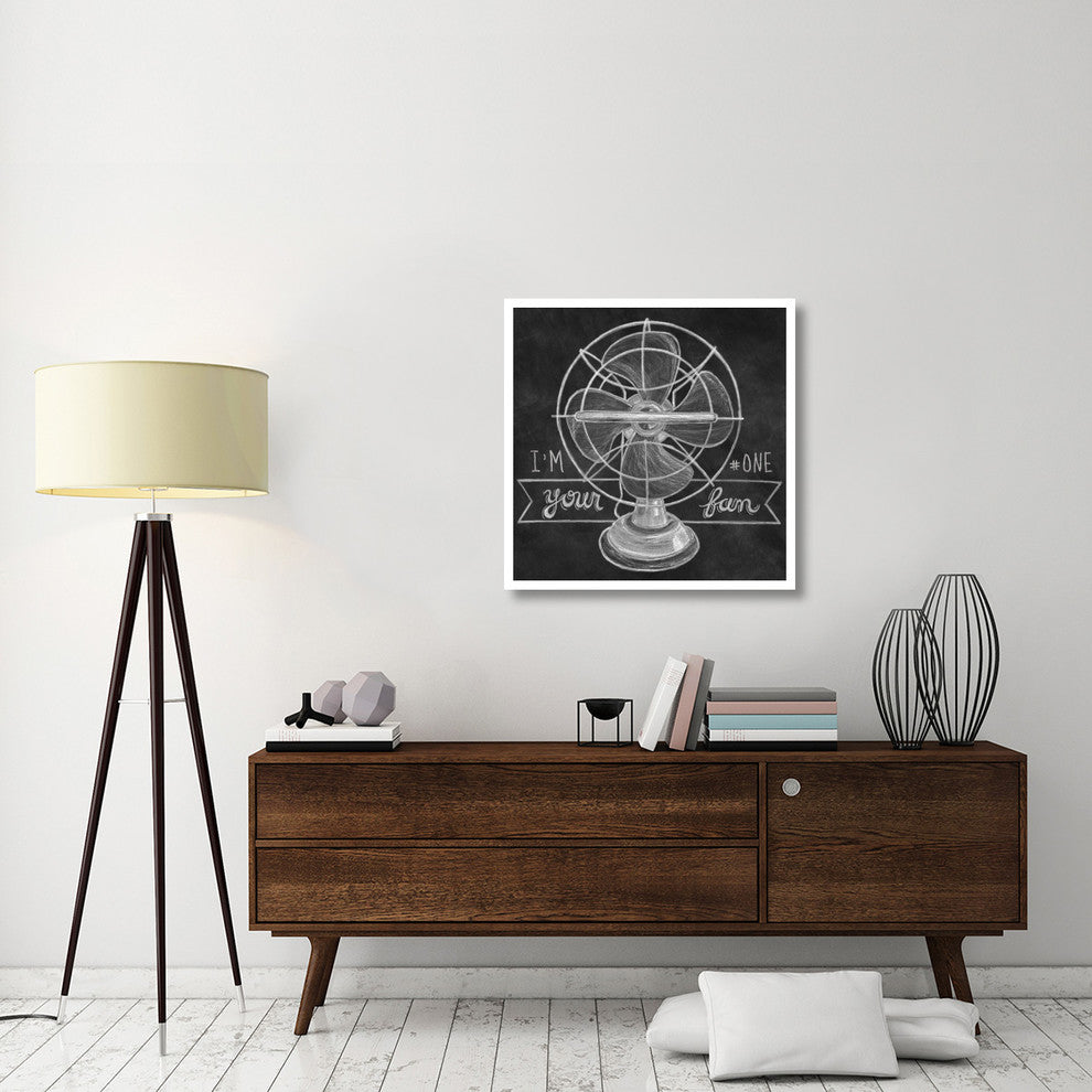 "Retro Fan Chalk" Digital Paper Print by Mary Urban, 32"x32"