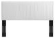 Eloise Channel Tufted Performance Velvet Twin Headboard-White