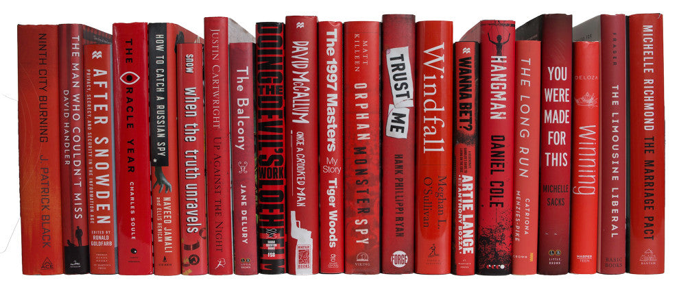 Decorative Books - Scarlet Dust Jacket - Red Books By The Foot