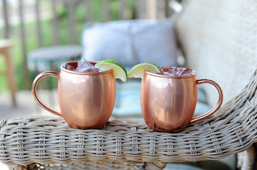 Barrel Shape Copper Mug, 16 oz