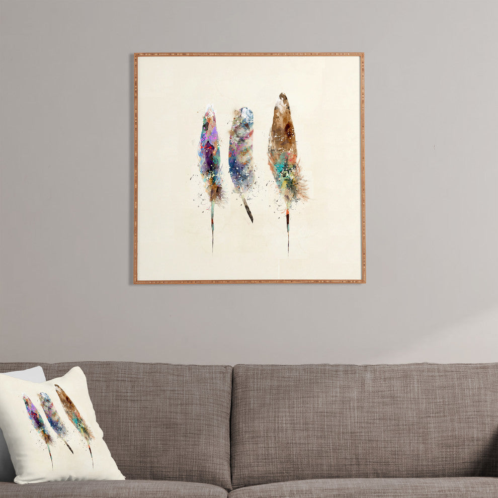 Deny Designs Brian Buckley Free Feathers Framed Wall Art