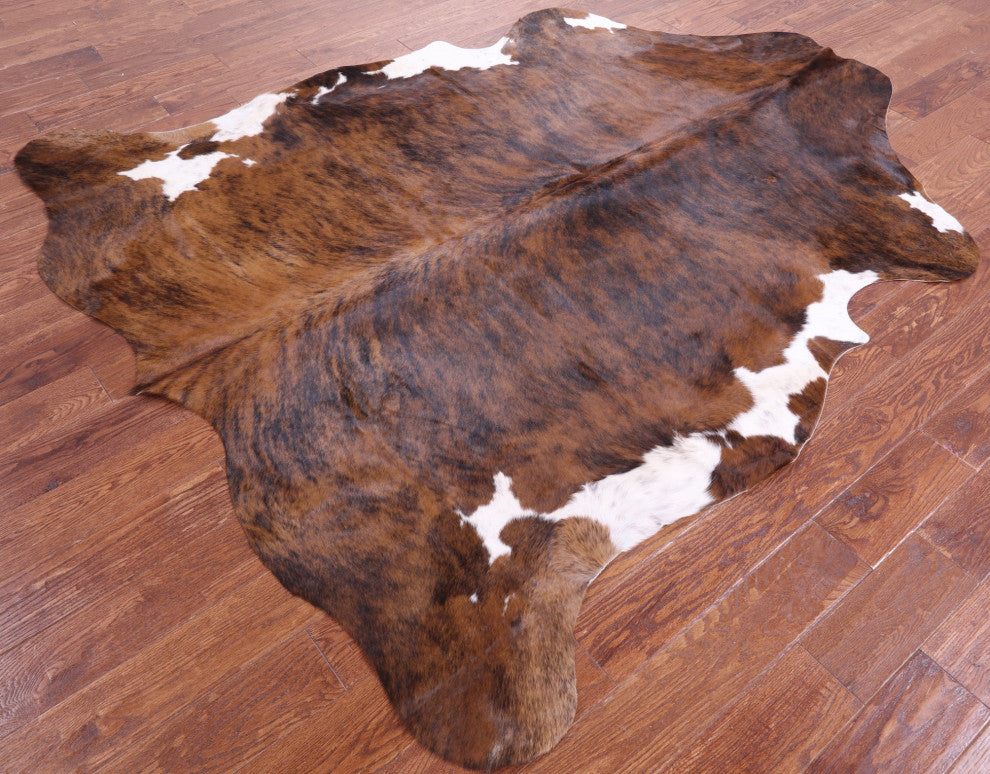 Brindle Natural Cowhide Rug 7' 7" X 6' 8" C1779