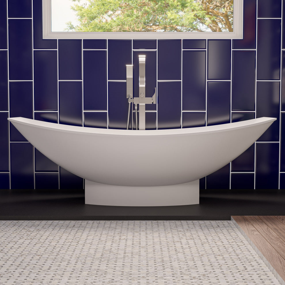Alfi brand AB2180-BN Floor Mount Tub Filler with Shower Head Brushed Nickel