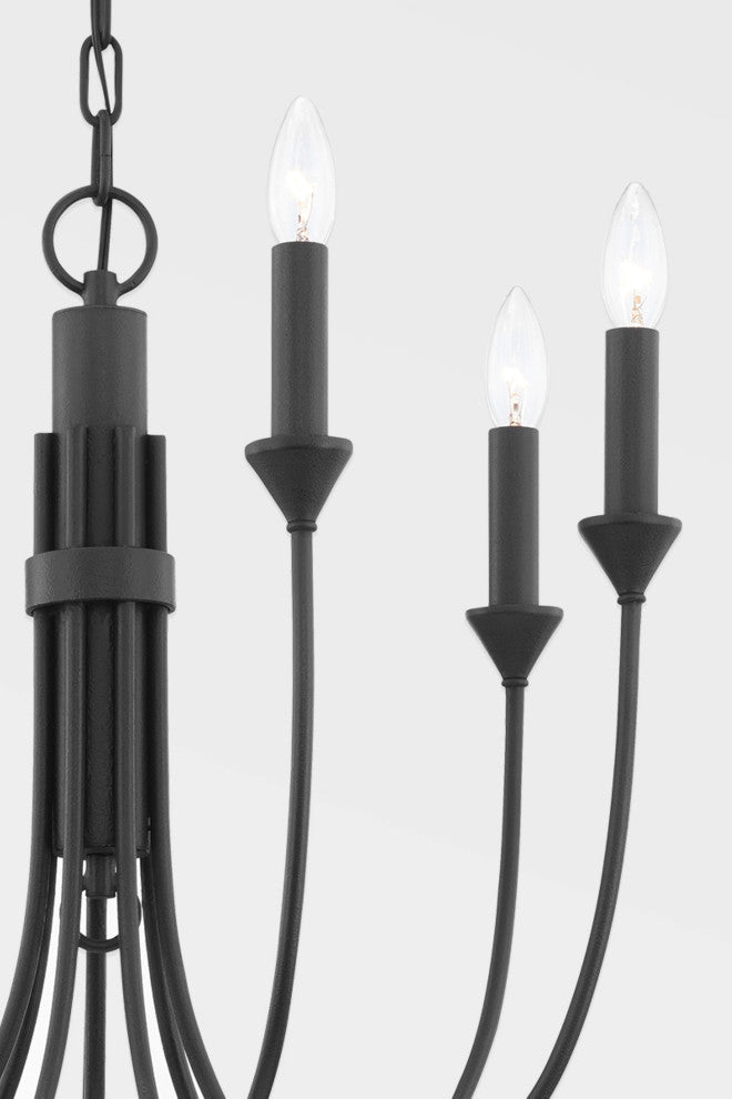 Cate 7 Light Chandelier Forged Iron Frame
