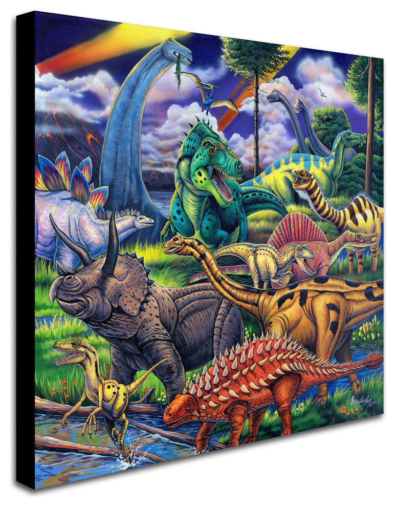 Jenny Newland 'Dinosaur Friends' Canvas Art, 18x18