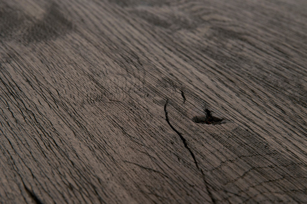 Coffee Table With U Shaped Legs Charcoal Oak Brown