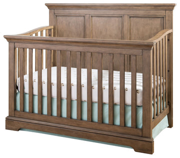 Hanley 56"W Wood Convertible Crib, Cashew
