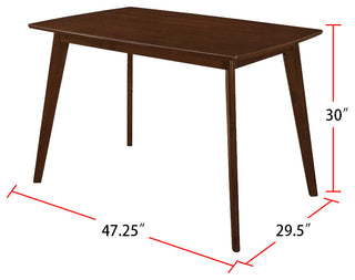 Wood Dining Table with Angled Legs, Chestnut