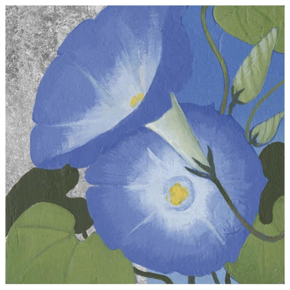 "Morning Glorious I Silver" Digital Paper Print by Kathrine Lovell, 38"x38"