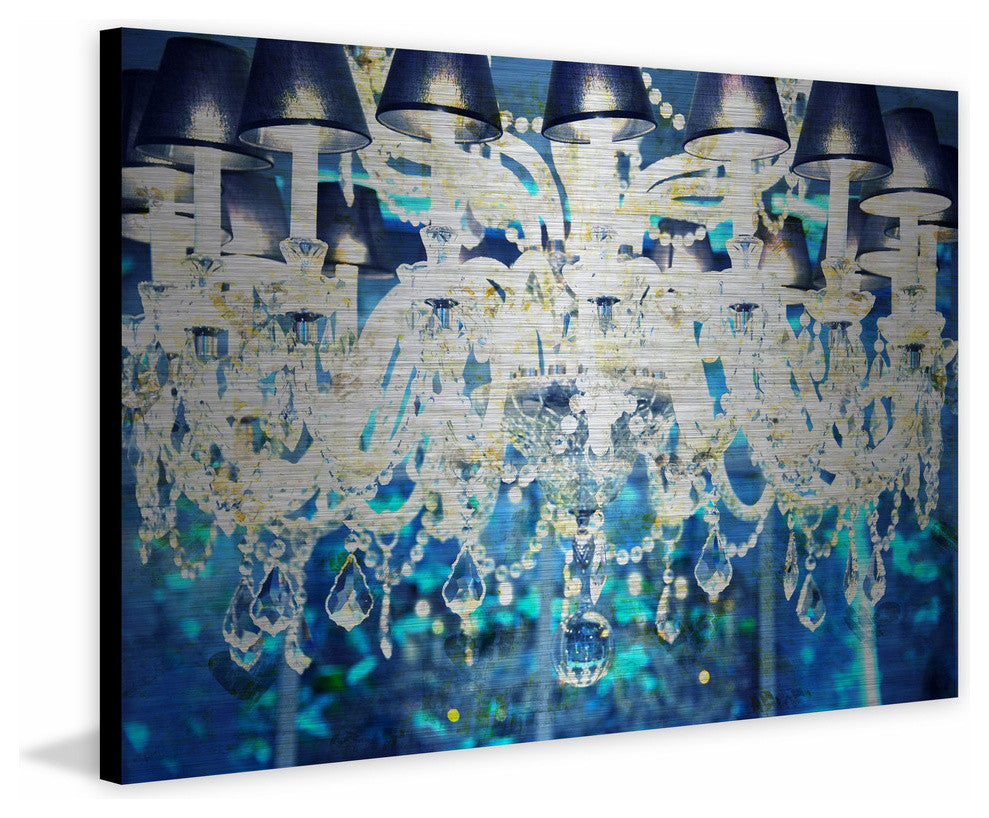 "Royal Blue" Painting Print on Brushed Aluminum, 24"x16"