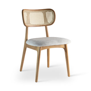 Claudia Cane Side Chair, Domasco, Natural