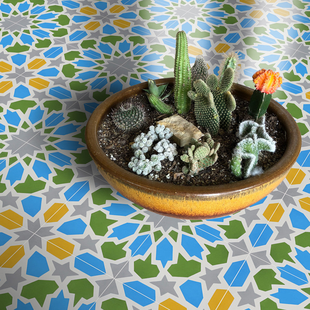 Bahja Handmade Cement Tile, Multi-Color, Sample