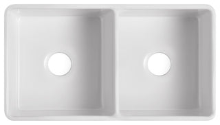 Orvieto Fireclay Farmhouse Kitchen Double Sink 33x18"