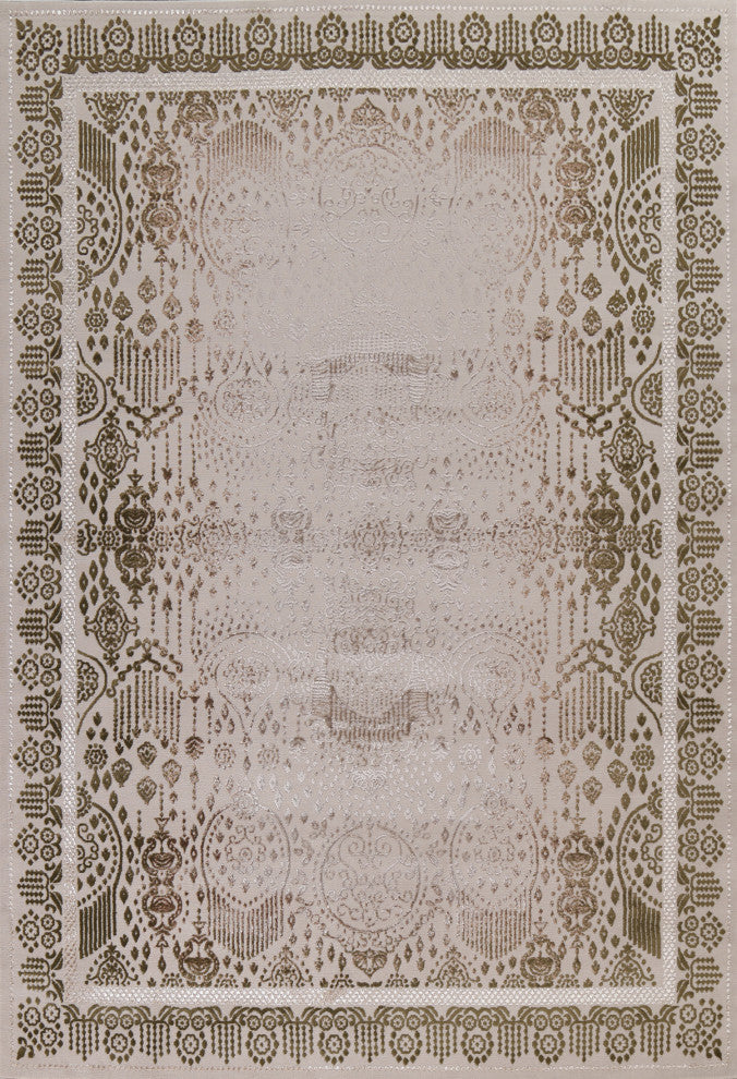Turkish Geometric Damask Transitional Oriental Rug Home Decor Carpet 8x10